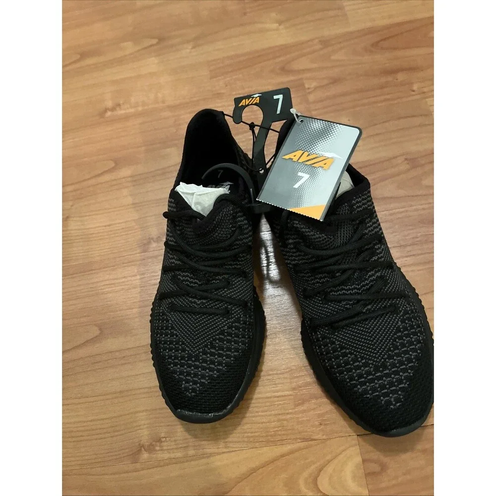 Avia Women's Memory Foam Athletic Sneakers Shoes Lightweight Black Gray - Picture 3 of 15